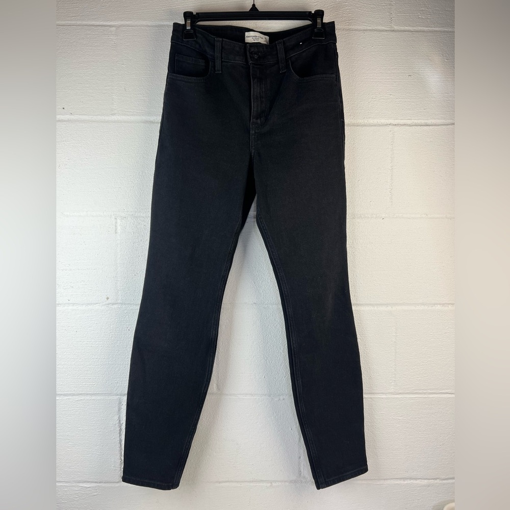 Abercrombie The Skinny High Rise Black Jeans
